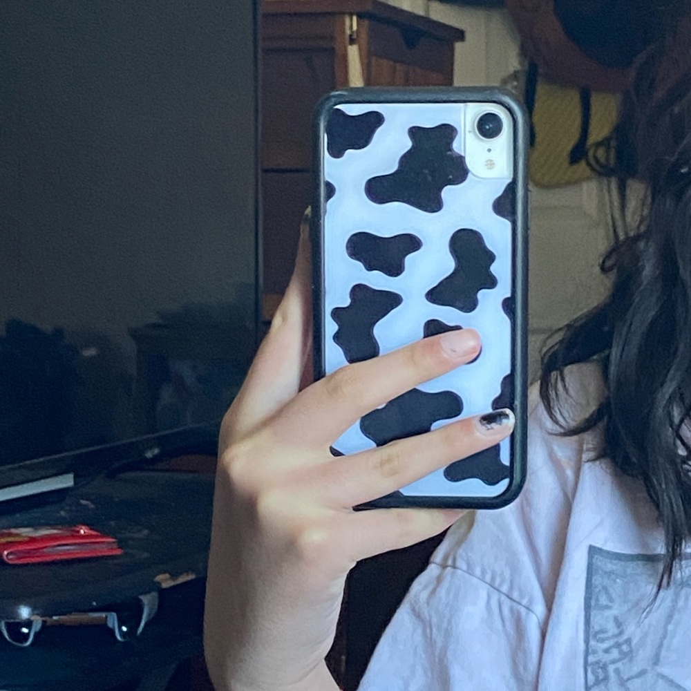 CUTEEE iphone xr cow print case from wild flower